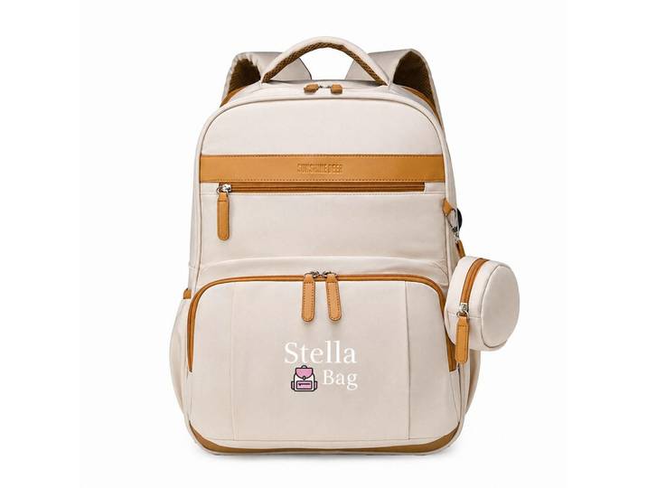 Wickelrucksack, Creme, 30x40x21 cm, Baby on Tour, Kinderwagen, Wickeltaschen & Wickelrucksäcke