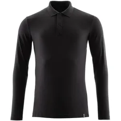 MASCOT Herren Polo-Shirt, Langarm CROSSOVER Vollschwarz M - 20483-961-90-M - Vollschwarz