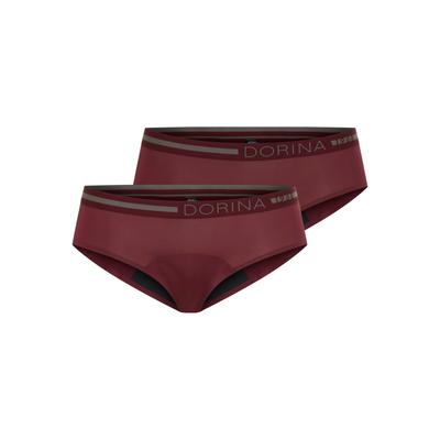 Periodenslip DORINA "Period Panties", Damen, Gr. M, rot (burgundy), Obermaterial: 85% Polyamid, 15% Elasthan, körpernah, Unterhosen, für leichte bis mittlere Menstruationstage