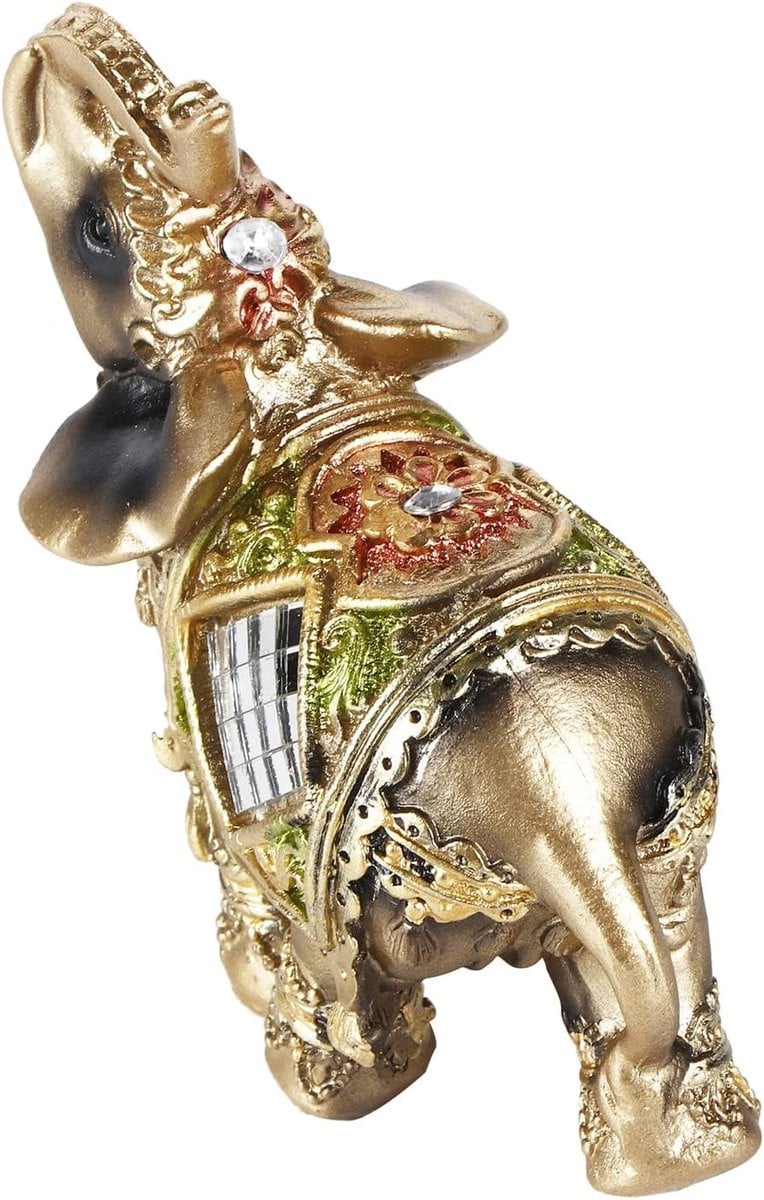 Groen Olifant Standbeeld voor Feng Shui Decoratie in Thuis of Kantoor