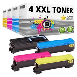 Druckfuxx, Toner, 4x XL TONER PATRONE für Kyocera Mita FS-C5100DN TonerkartuscheSet TK-540