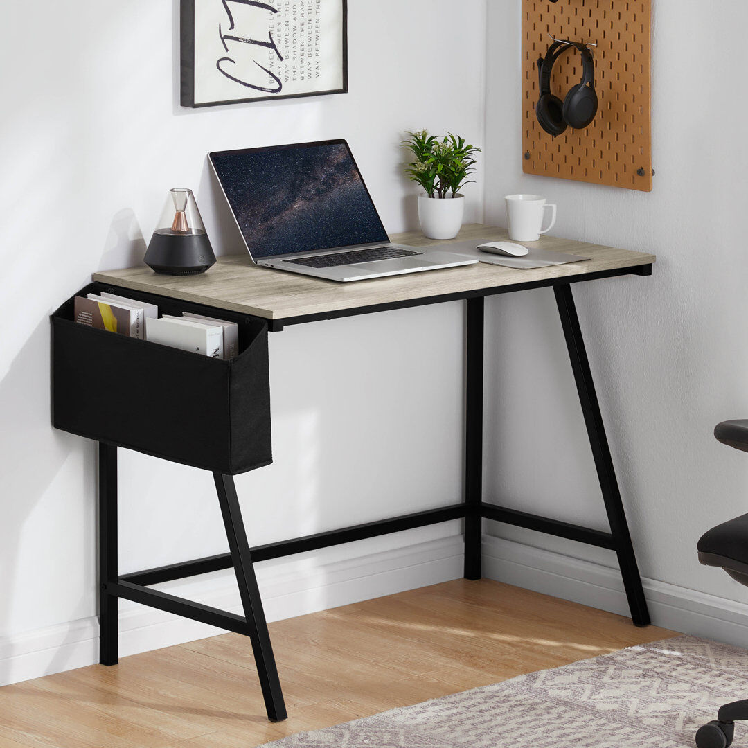 Borough Wharf Kernberry Modular Iron Computer Desk Grey