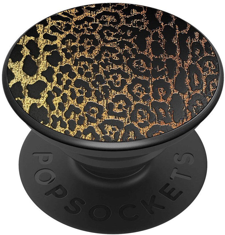 POPSOCKETS PopGrip Original Embossed Metal Leopard Aftageligt Greb m. Standerfunktion