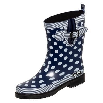 Gummistiefel BOCKSTIEGEL "Dorin", Damen, Gr. 36, blau (blau, weiß), Obermaterial: 100% Naturkautschuk NaRubber., Schuhe Gummistiefel