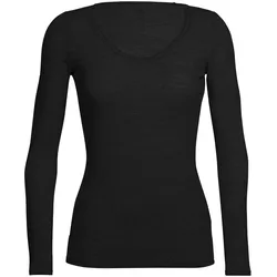 Icebreaker Damen Siren Sweetheart Langarmshirt - XL - Black