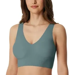 Schiesser BH Microfiber Top with Removable Pads Blau/Grün Medium Damen