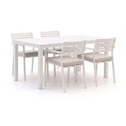 + 10 % Kassenrabatt | Bellagio Rumo/Menzano 160 cm Gartenmöbel-Set 5-teilig stapelbar