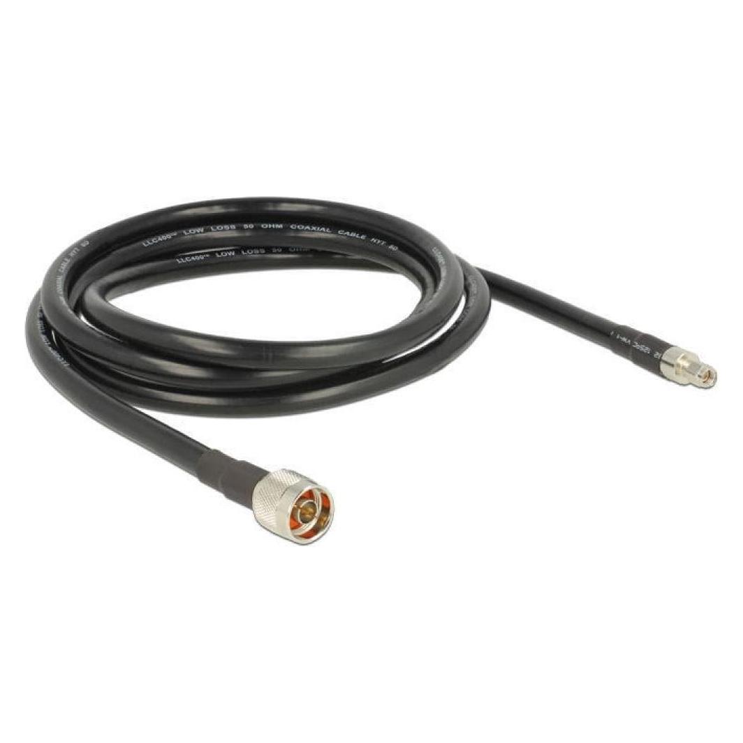 Delock RP-SMA Stecker zu N-Stecker, 2m (Antennenkabel) (13020)