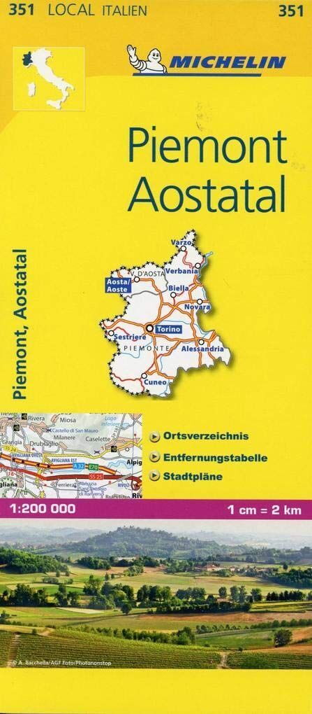 Michelin Lokalkarte Piemont-Aostatal 1 : 200 000 - Preis vom 02.10.2026 23:42:20 h