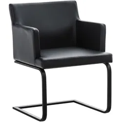 CLP Esszimmerstuhl Zavor Kunstleder schwarz - Farbe: schwarz, Gestellfarbe: schwarz
