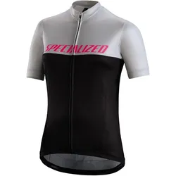 SPECIALIZED RBX COMP LOGO TEAM SS WOMEN'S JERSEY - BLACK/LIGHT GREY/NEON PINK TEAM, MEDIUM