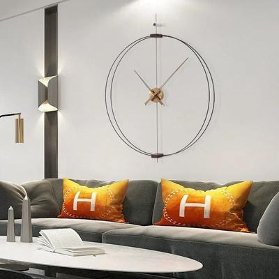 Uplift Picks Minimalist Solid Wood Wall Clock Luxury Silent Modern Home Decor black 60 Cm