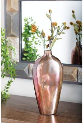 Studio 350 Contemporary 16 x 8 Inch Aluminum Flower Vase