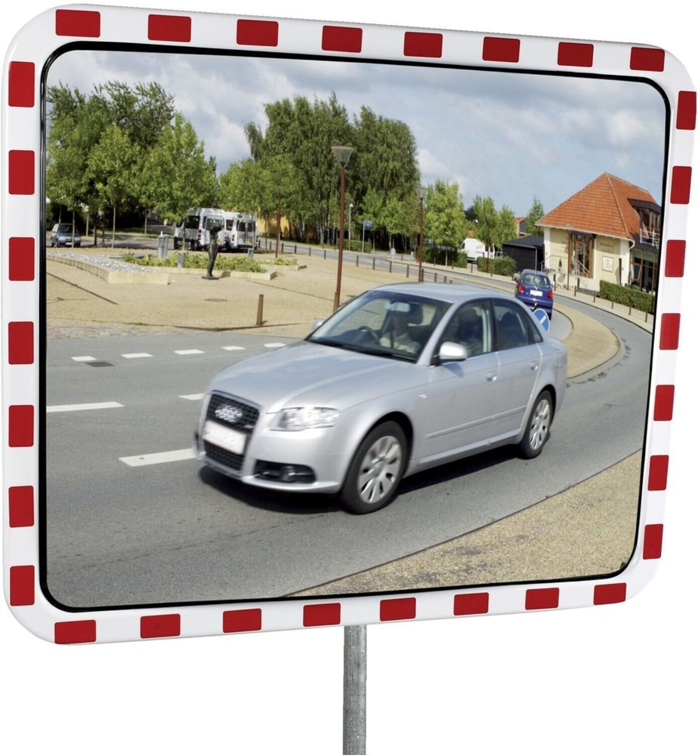 Dancop Verkehrsspiegel Eisfrei rund Ø 800mm Inox-Spiegelfläche Außen ; Dancop International (TM-B INOX 80)