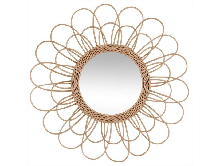 Atmosphera Miroir Fleur Cayetana diam. 56 cm en Rotin