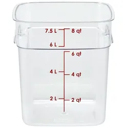 Cambro CamSquare FreshPro® 7,6L Lebensmittelbehälter, 6 Stück im Karton - 8SFSPROCW135