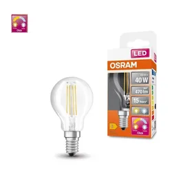 OSRAM E14 LED STAR+ FILAMENT Lampe 4W warmweiß bis kaltweiß per Klick 4000K + 2700K für Bio-Rhythmus