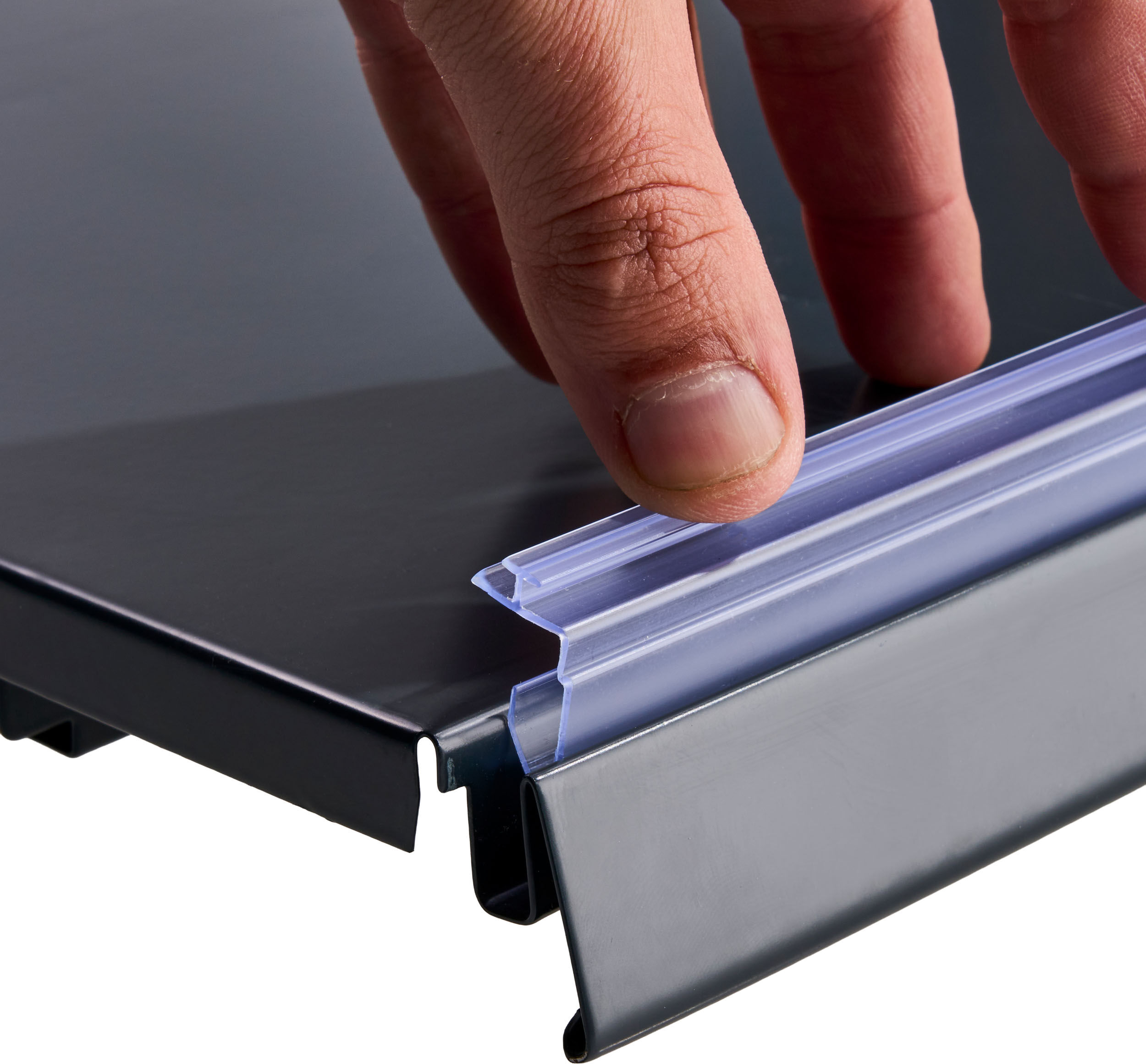 SPRINTIS Profilé pour séparateur « PES » à emboîter transparent 990 mm, PVC rigide