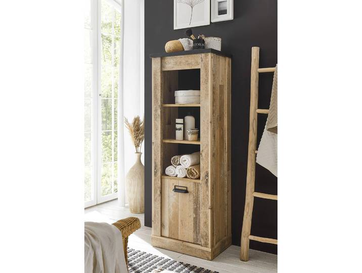 Regal Spanplatte, beschichtet Braun/Eiche Dekor 51 x 146 x 38cm