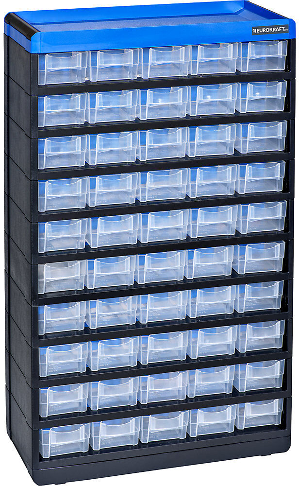 Kleinteilemagazin VARIOPLUS PRO, HxBxT 525 x 300 x 135 mm, 50 Schubladen, 50 Trennstege eurokraft pro