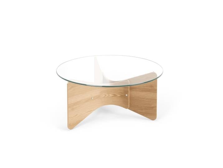 Table basse ronde D82cm, bois clair