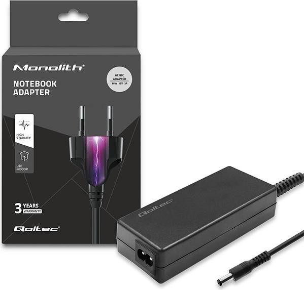 Qoltec Desktop-voeding 36W 12V 3A met 5,5x2,1 mm connector en stroomkabel