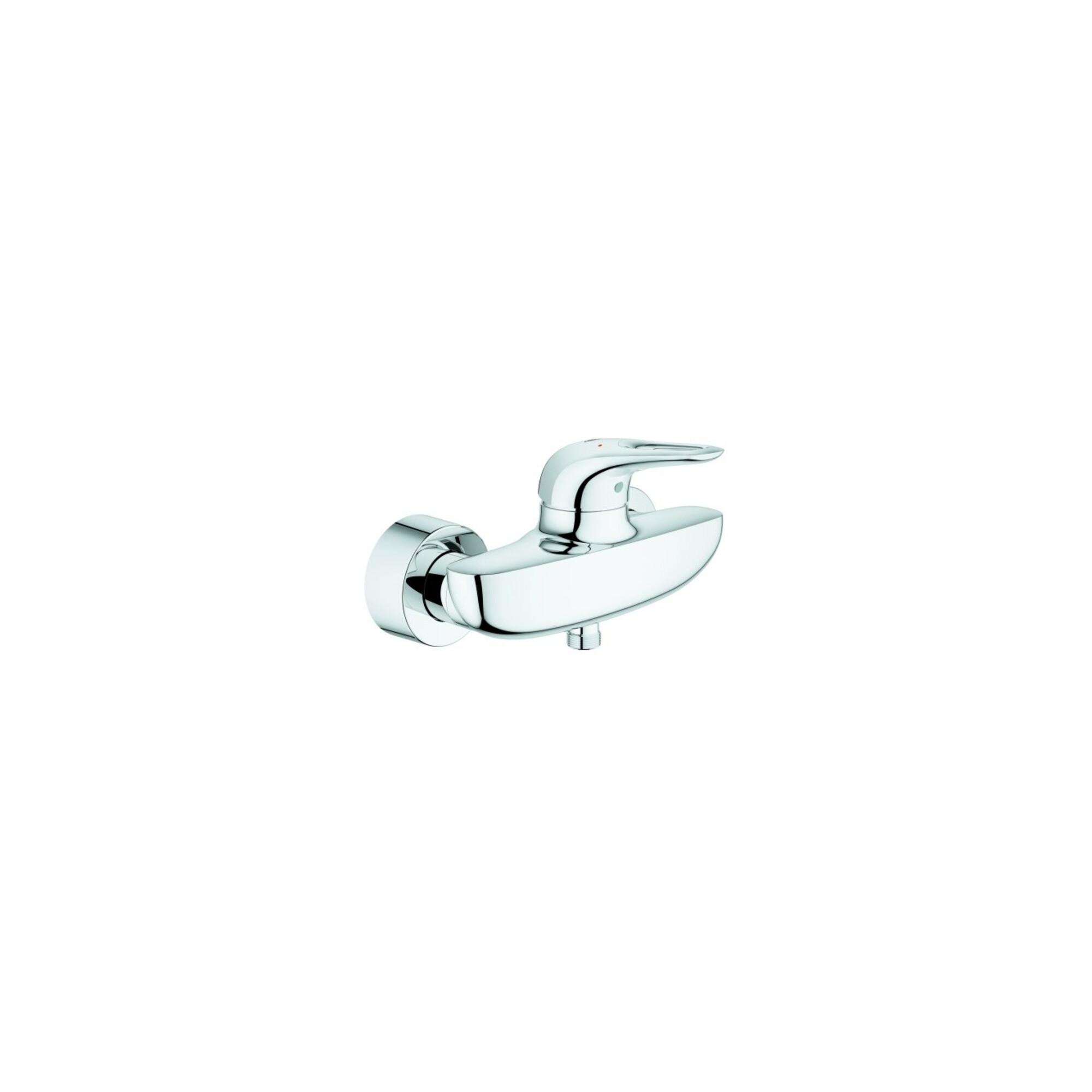 Grohe Brause-Einhebelmischer Eurostyle chr, Wandmont., off. Metall-Hebelgriff (33590003)
