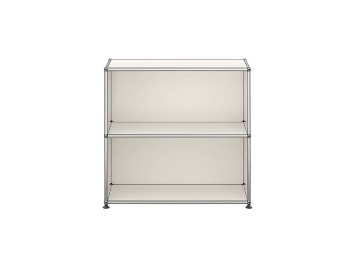 USM Haller Regal 2-fach hoch Breite 78 cm offen reinweiß 78x74x38
