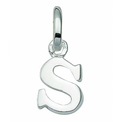 Buchstabenanhänger ADELIA´S "Buchstabenanhänger S 925 Silber", silber, Schmuckanhänger, Damen, S, Silber 925 (Sterlingsilber), Silberanhänger Buchstabe S