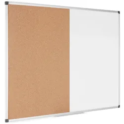 Magnetische Whiteboard und Korktafel kombiniert, 1200 x 900 mm