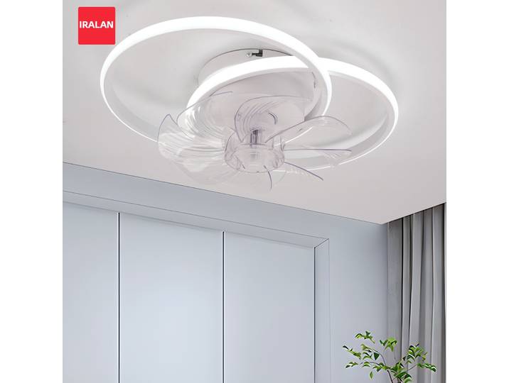 Ventilateurs de plafond nordiques IRALAN, 6 vitesses de ventilation, ventilateur électrique, télécommande et application, gradation, lampe de ventilateur de pièce, décoration de salon