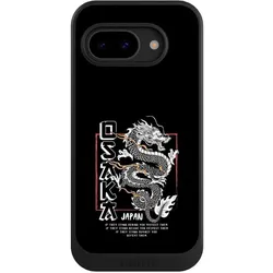 Nivocase Hülle für Google Pixel 9a Handyhülle NIVOcore Case Schwarz Drache Japan Meer (Google Pixel 9a), Smartphone Hülle, Schwarz