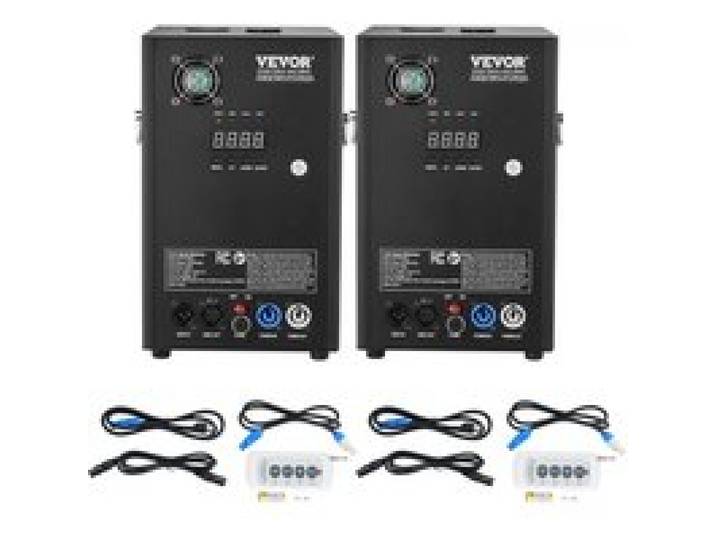 VEVOR Machine à étincelles froide 2PCS 700 W machine à feux d'artifice alliage d'aluminium contrôleur DMX réglable de 2 à 5 m 7 minutes par recharge pour mariages, spectacles de DJ, fêtes, événements