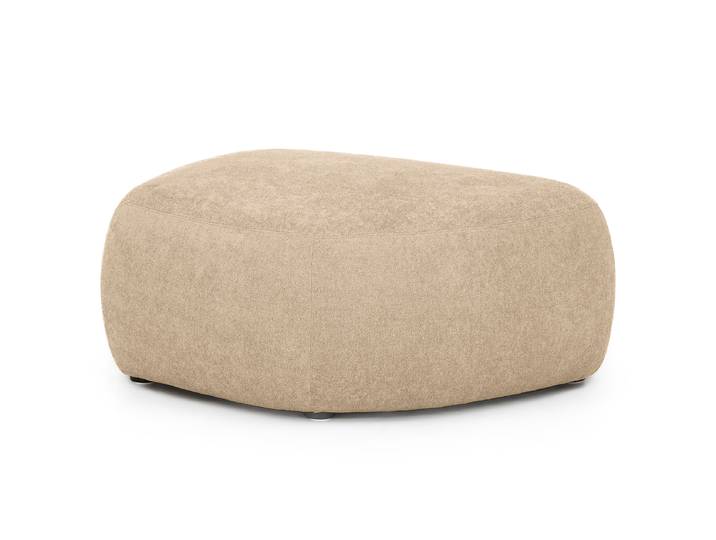 Polsterhocker GANI 82 x 61cm Beige Bouclé Stoff Sideri: Beige