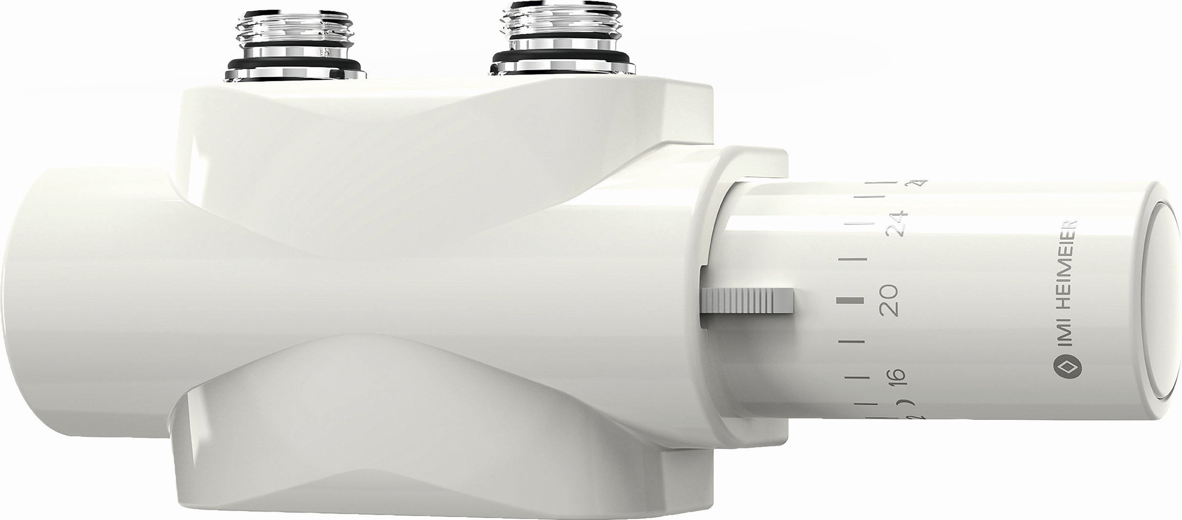 Heimeier Multilux 4 robinets thermostatiques 9690-27.800 deux tuyaux, blanc