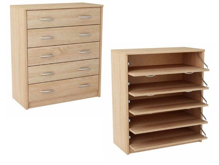 Meuble à chaussures 5S OAK SONOMA étagère rack