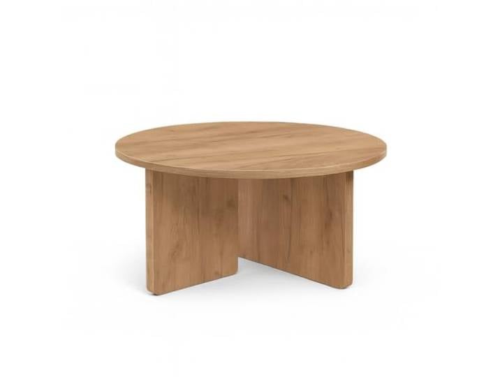 Dekori Möbel, FAVI Couchtisch, 60 oder 75 cm, minimalistisch und zeitlos (Craft Gold, 75 cm)