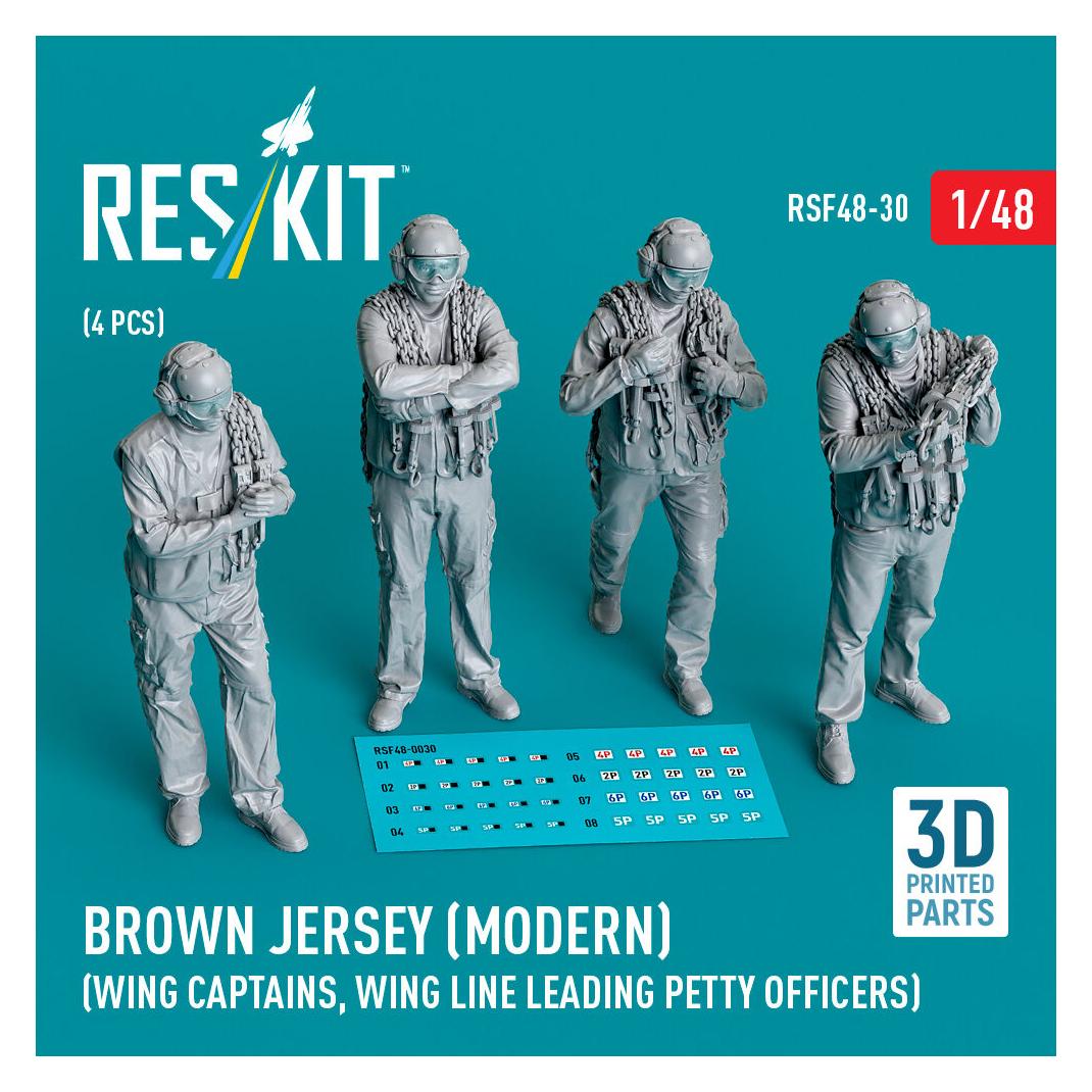 ResKit Brown jersey (modern) (Wing Captains, Wing Line Leading Petty Officers) (4 pcs) (3D Printed) (RSF48-0030)