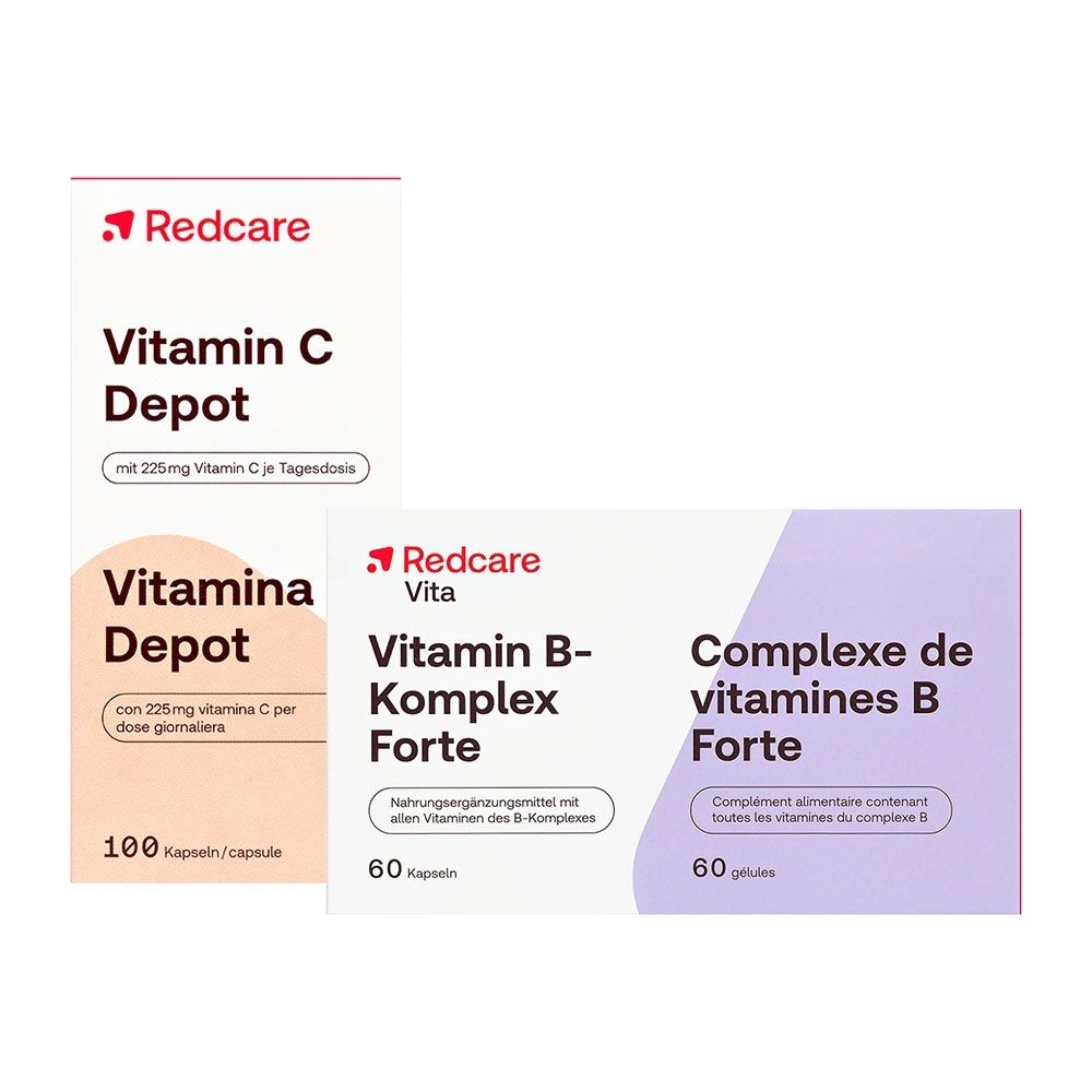 Vitamin C Depot Redcare + B Kompl Forte 100+60 St Kapseln