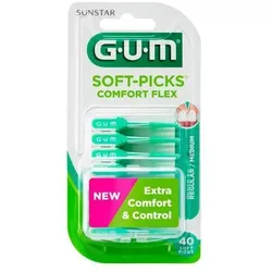 Gummi Soft Picks Comfort Flex Reg Mint 40u