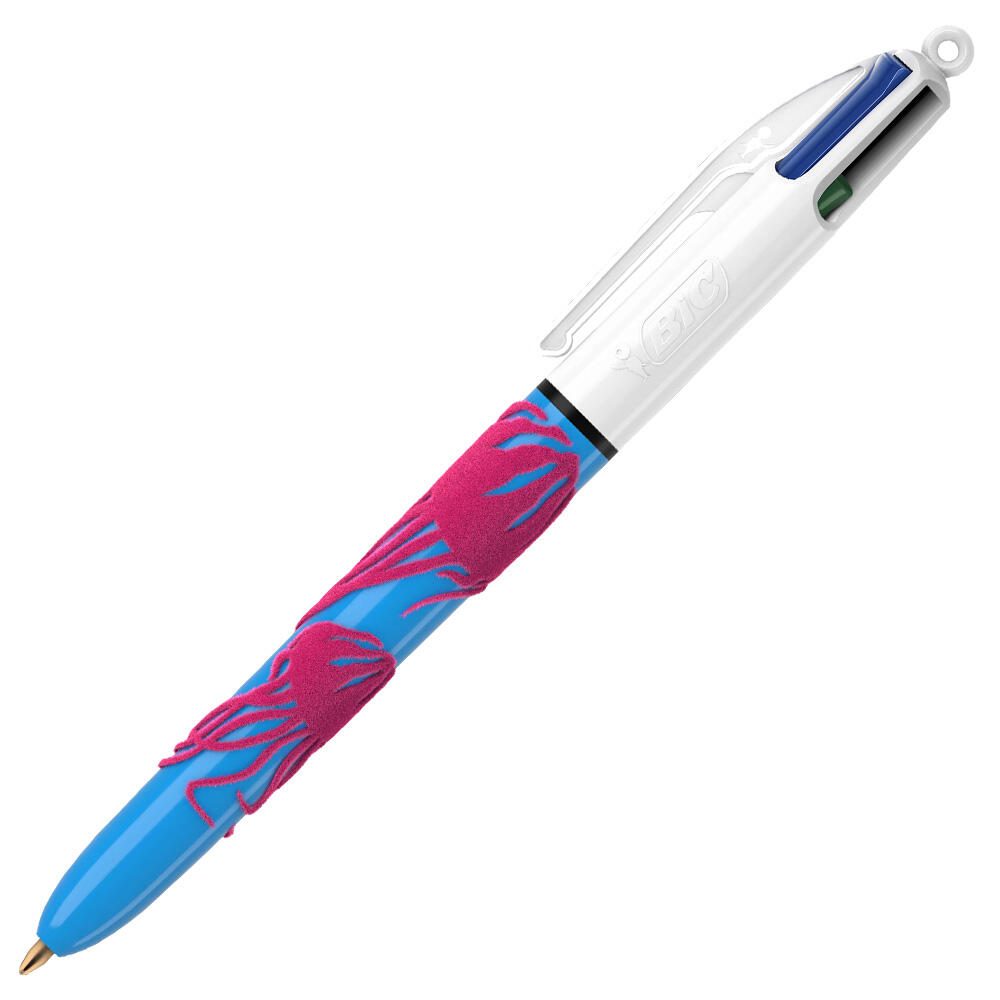 BIC® 4-Farben-Kugelschreiber Velours, Schreibfarbe: farbsortiert 9672772