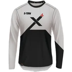 G-Form, Herren, Velotrikot, Pro-X4 LS Bike Jersey (M), Weiss, Schwarz, M