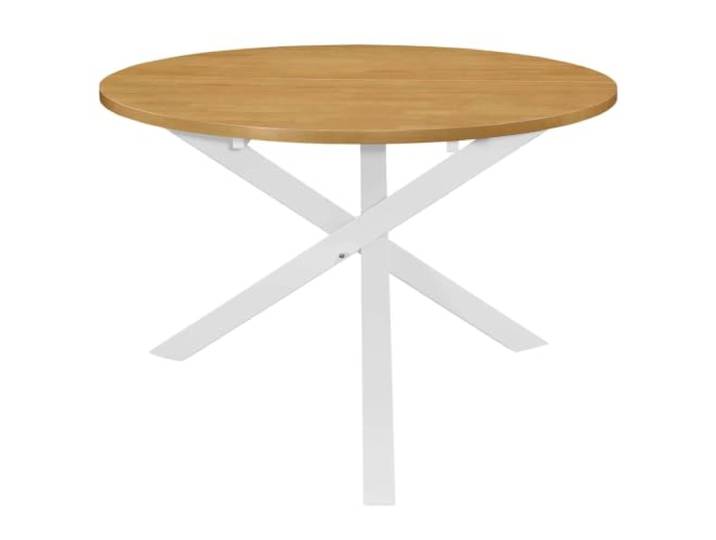 5-teiliger Esszimmer-Set, Tisch und 4 Stühle, Weiß Massivholz, max. 110 kg pro Stelle, Einfache Montage, Einfache Reinigung