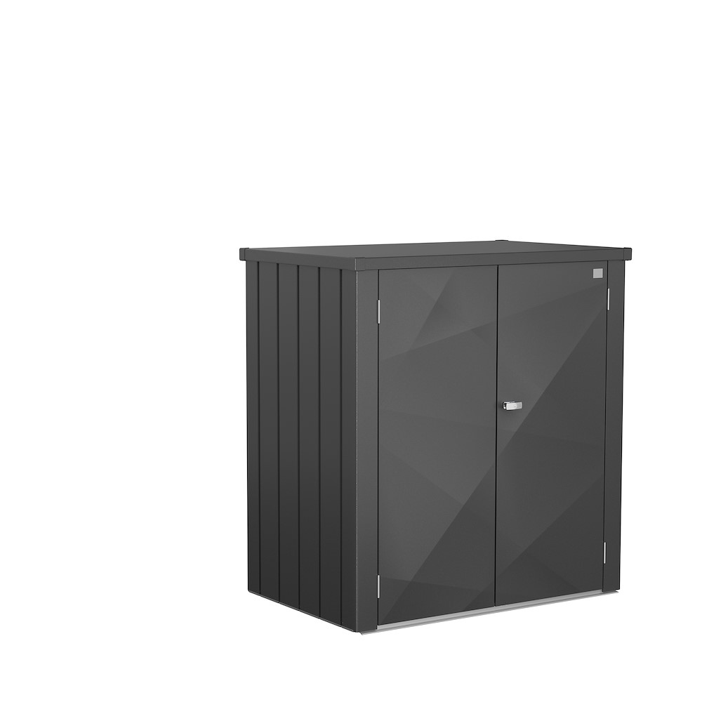 BIOHORTGARTE Terrassenschrank Romeo Gr. L X-Design dunkelgrau-metallic 16964447
