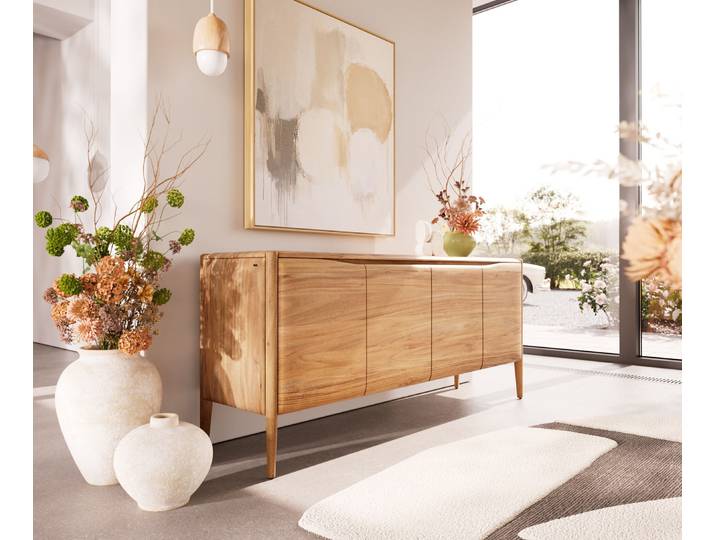 Dressoir Simcha 175 cm natuur acacia 4 deuren
