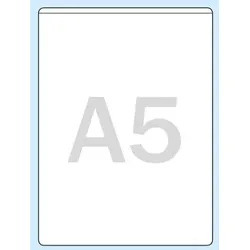 100 Rechtecktaschen, A5, Schmalseite offe, 100 Stück, PP, transparent
