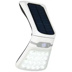 LED Solar Außenwandleuchte Wandlampe Außenleuchte weiß Sensor indirekt H 22 cm