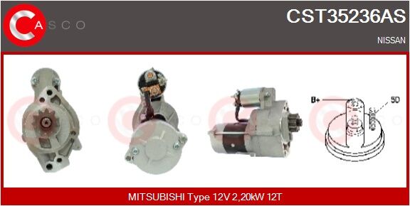 Casco Starter Cst35236as Für Mitsubishi Nissan Renault