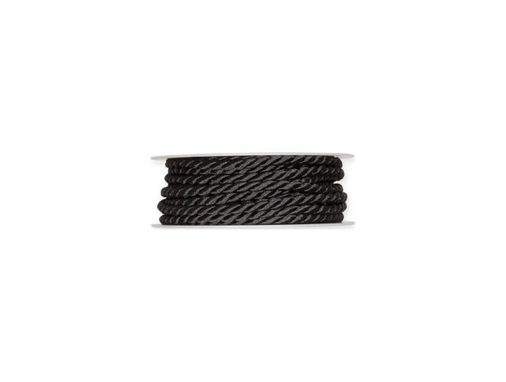 Halbach Satinkordel, schwarz 4 mm, 5 m