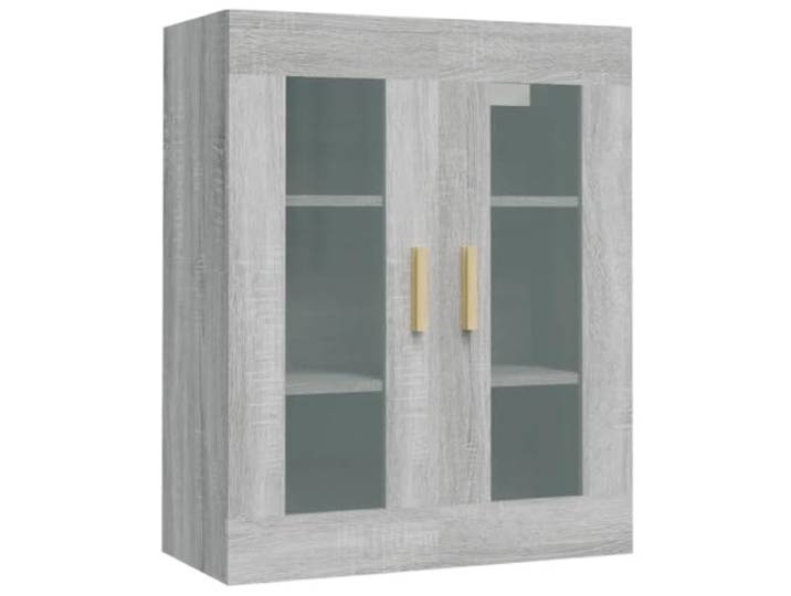 Helloshop26 Wandschrank, praktisch, für Wohnzimmer, Aufbewahrung, 69 x 34 x 90 cm, aus Holz, Grau, 02_0048317